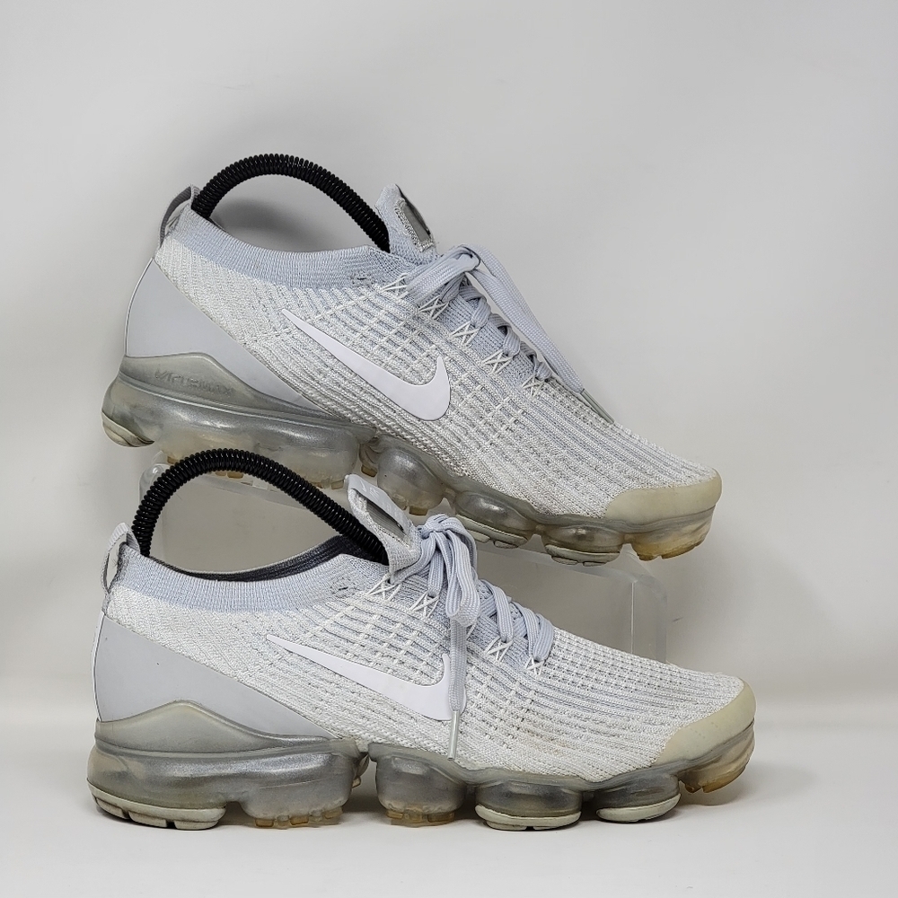 Nike Air Vapormax Flyknit 3  Pure Platinum Shoes Sneakers AJ6910-100 Sz 9 Womens